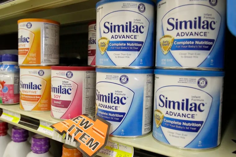 Certain lots of Similac powdered infant formula have been recalled because of a suspected connection to infections in four babies.  (AP Photo/Mark Duncan, File)
