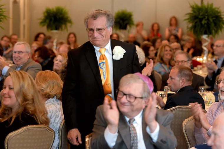 Rabbi Gary Gans, who will retire Aug. 1, at the brunch his congregation in Marlton hosted.