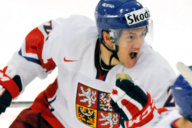 New Flyer Petr Straka during the IIHF World Junior Championship in 2011. (Don Heupel/AP file)
