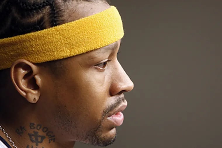 Sixers officials have discussed the possibility of signing Allen Iverson, but his return to Philadelphia is far from a sure thing. (AP Photo/Mark Humphrey)