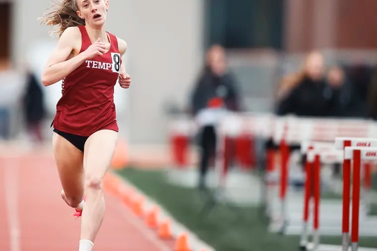 Temple distance runner Laura Nicholson is coming off a record-breaking performance in the 1500-meter run earlier this season.