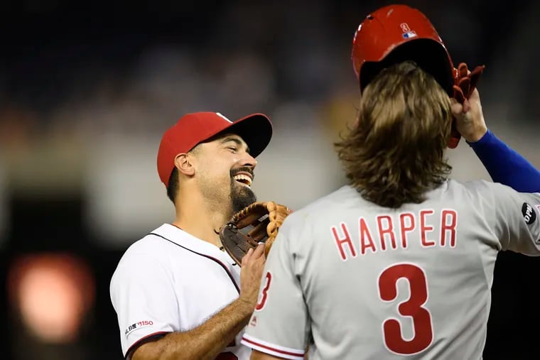 The Phillies would love to see Bryce Harper reunite with Anthony Rendon as teammates in Philadelphia.