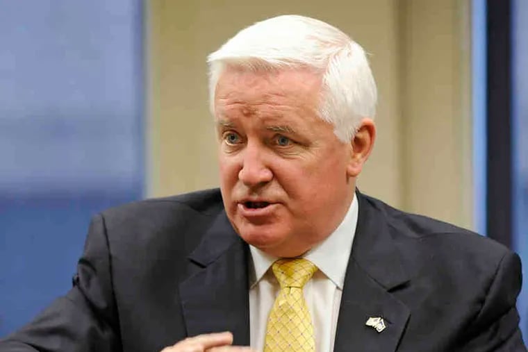 Gov. Corbett's understated style is sharply different from that of his predecessor.