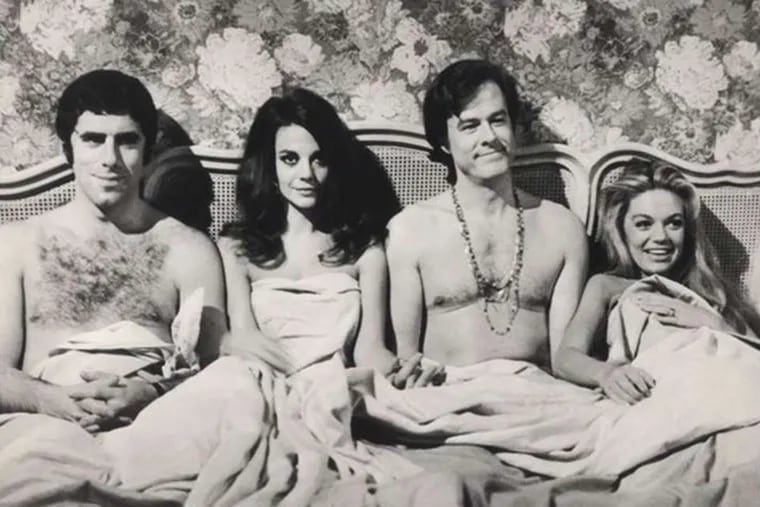 "Bob & Carol & Ted & Alice," 1969, with Elliott Gould (left), Natalie Wood, Robert Culp, and Dyan Cannon, and directed by Paul Mazursky, will be shown Jan. 25.