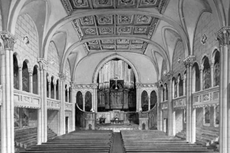 Grace Baptist in 1946. The church, at Berks and Broad Streets, was the home of the Rev. Russell H. Conwell, whose adult classes for a few years in an earlier building laid the foundation for Temple University.
