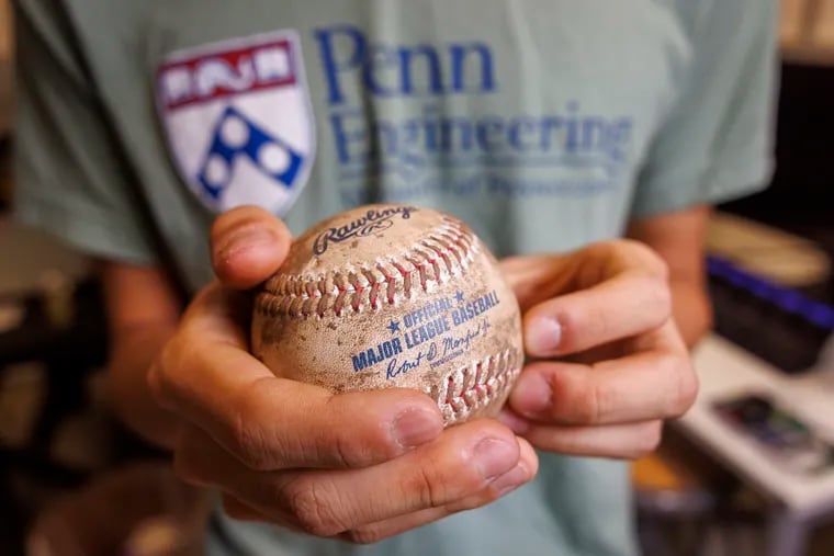 University of Pennsylvania engineering student Xiangyu Chen is helping to study the "magic" South Jersey mud that is rubbed on every Major League baseball before games.