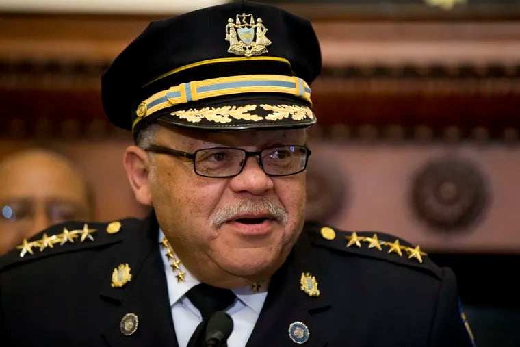 Then-Philadelphia Police Commissioner Charles Ramsey speaks during a news conference at City Hall in 2015.