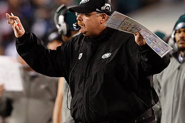 "It was a pathetic job," Eagles coach Andy Reid said. "It was a complete tail-whipping." (David Maialetti/Staff Photographer)
