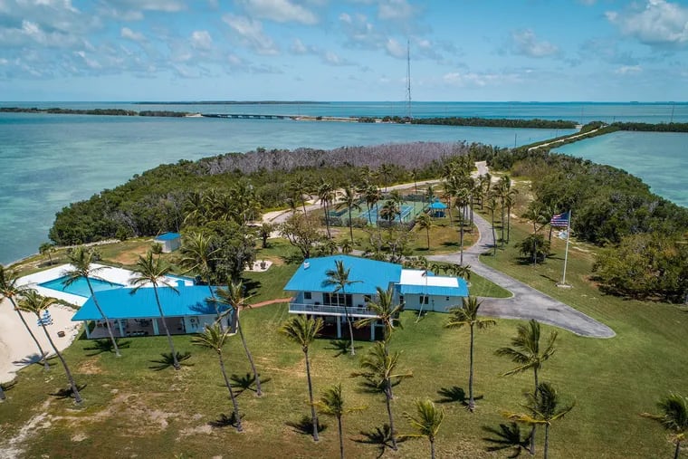 A look at the rear of Terra's Key, a private island for sale in Islamorada.