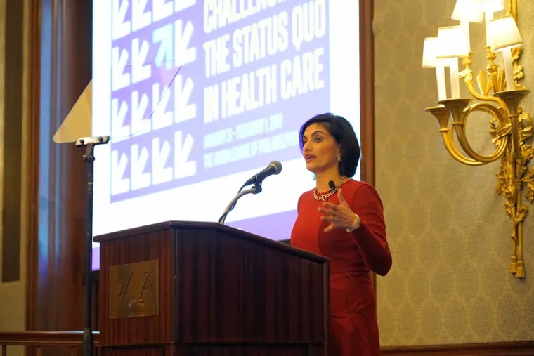 CMS Administrator Seema Verma speaks at the Wharton Health Care Business Conference at the Union League Friday Feb. 2, 2019.