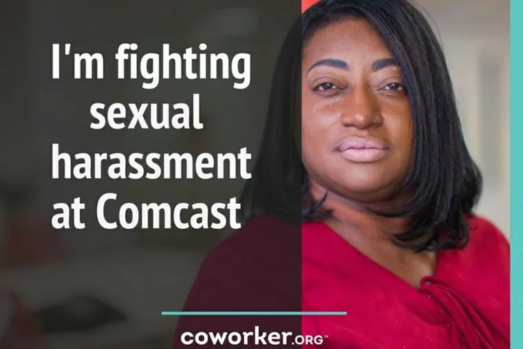 Former Comcast Corp. employee Rylinda Rhodes has launched a petition on coworker.org, claiming a culture of sexual harassment at the cable company's call centers.