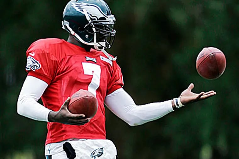 "We had real good conversations and talked about some things we both needed to discuss, and that was that," Michael Vick said. (Matt Slocum/AP)