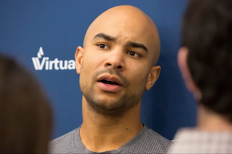 Jerryd Bayless, speaking with the media back in April.
