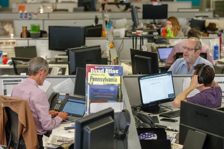 Reporters hard at work in the business section of the newsroom for the Philadelphia Inquirer and Daily News on Thursday, September 19, 2019. The offices of Philadelphia Media Network is located on 3rd floor of 801 Market St. Philadelphia.