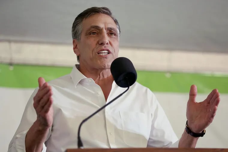 U.S. Rep. Lou Barletta (R-Pa.) speaks at the Philadelphia Energy Solutions refinery on Feb. 21 Barletta, running for the GOP nomination for U.S. Senate, announced Monday that he had raised $1.26 million for his campaign fund in the first three months of 2018.