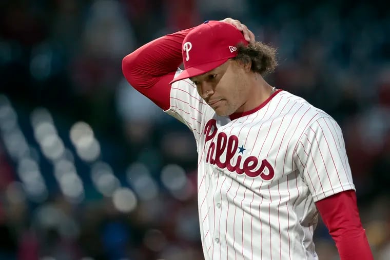 Phillies pitcher Taijuan Walker is hopeful of being able to make his next start, scheduled for Monday night in Los Angeles, after leaving Wednesday night's game with right forearm tightness.