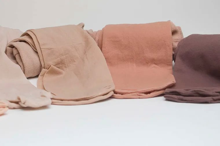 Five different shades of panty hose.