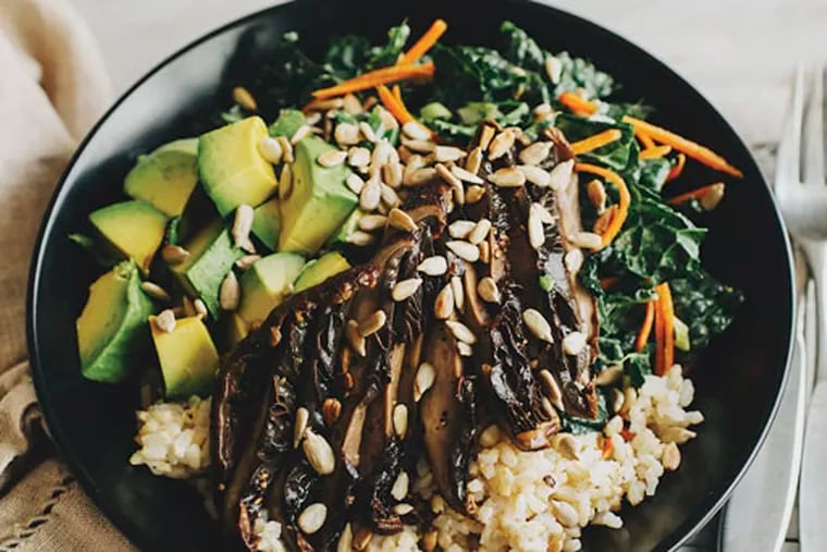 Tahini Kale Slaw bowl image from SPROUTED KITCHEN BOWL AND SPOON by Sara Forte. 
HUGH FORTE