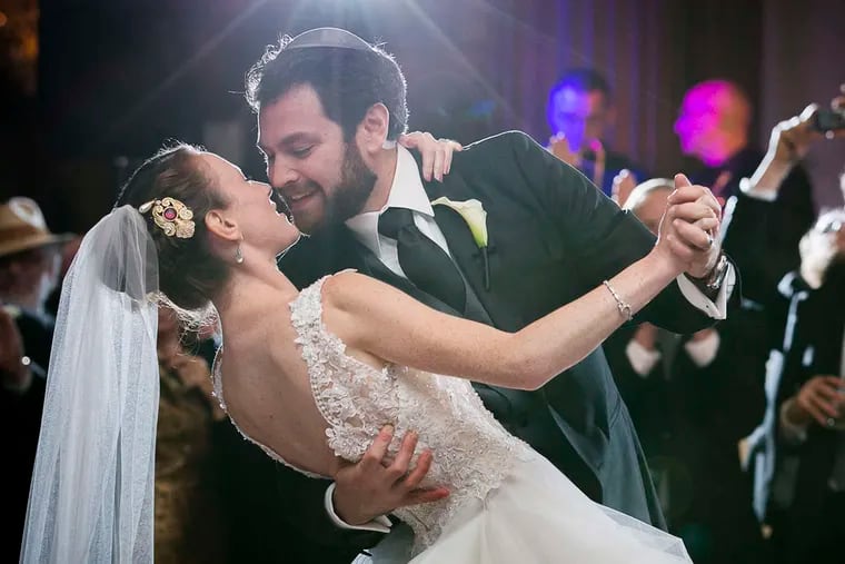 "During our first dance, Brett gave me this dip," she says. "There we were, having this moment together, and all around us, everyone we love was excited and cheering us on."