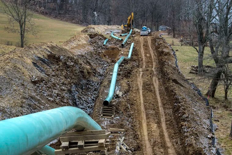 A Pennsylvania pipeline under construction. A subsidiary of UGI Corp. will pay $190 million to acquire a 47-mile pipeline in Butler County to expand its Marcellus Shale network.