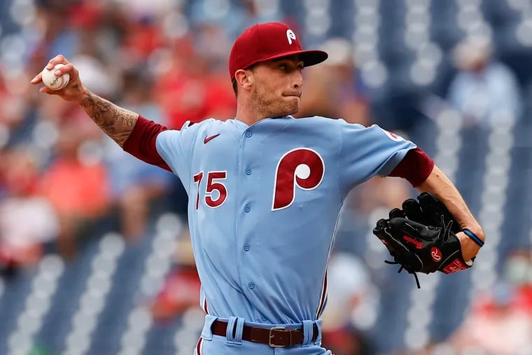 Phillies reliever Connor Brogdon, sidelined since Sept. 12 because of a groin injury, could return this weekend.