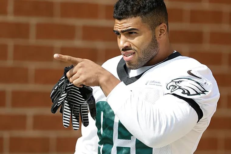 Compliments from Philadelphia Eagles outside linebacker Mychal Kendricks' father can be hard to come by. (AP Photo/Matt Rourke)