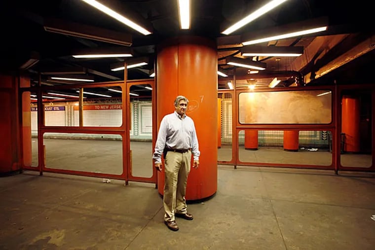 Bob Box, PATCO general manager, at the Franklin Square subway station. Box said final designs should be ready in six months, with the station ready for use by late 2010 or early 2011.