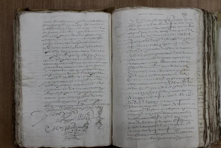 The 1599 manuscript was cut out of a large book of historical notarized documents that resides in the Archivo General de la Nación del Perú (the Peruvian National Archives).