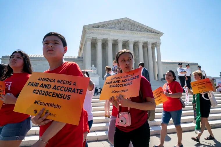 Young demonstrators gather at the Supreme Court on Capitol Hill in Washington, Thursday, June 27, 2019.