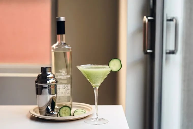 The Citrus Avocado Martini from Boardroom Spirits gets a touch of healthy creaminess from the addition of mashed avocado.