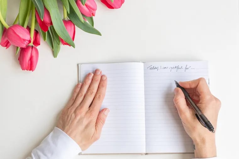 Keeping a gratitude journal is a popular New Year's resolution.