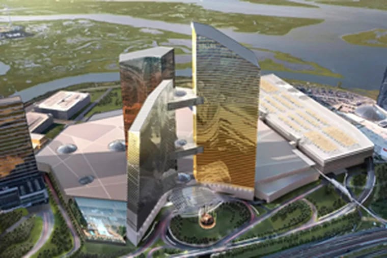 Artist's rendering of MGM Mirage's proposed $5 billion casino for Atlantic City.