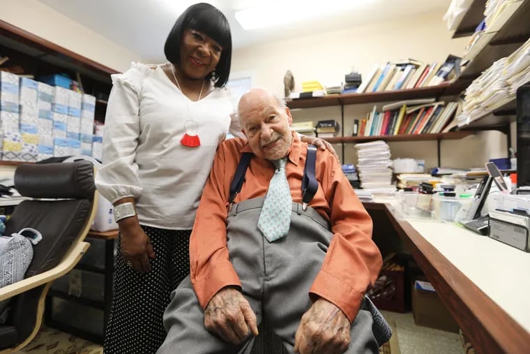 Dr. Robert Libby found fame when he invented an amazing hearing aid. He's an optometrist, and an optimist, at the age of 98 .He is at his home with his caregiver Cheryl Pringle.