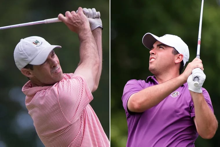 Michael McDermott (left) and Gregor Orlando lead the qualifying field for the BMW Philadelphia Amateur championship.
