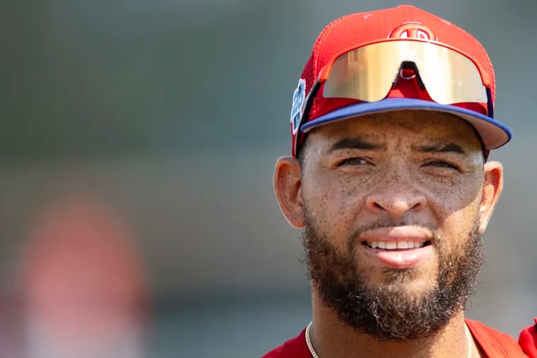 Phillies utility infielder Edmundo Sosa has just one-third of an inning of experience playing center field in the major leagues.