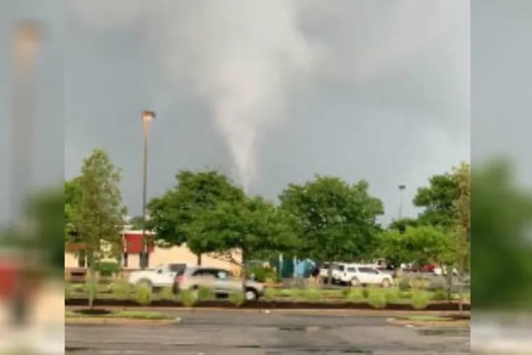 Tornado is seen Saturday, July 6, 2019, in Mount Laurel Township, Burlington County, NJ.