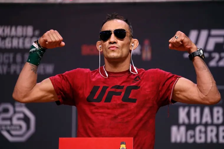 Tony Ferguson (above) will face and Justin Gaethje in the main event of UFC 249.