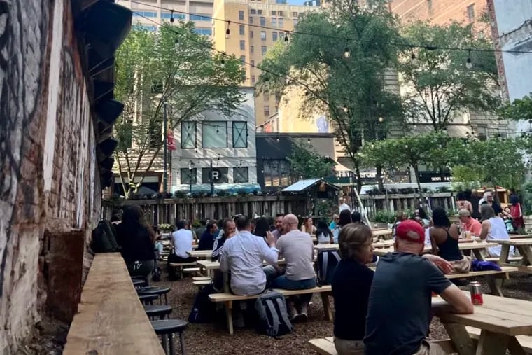 Walnut Garden, 1706-10 Walnut St., is a beer garden on the future site of a high-rise near Rittenhouse Square.