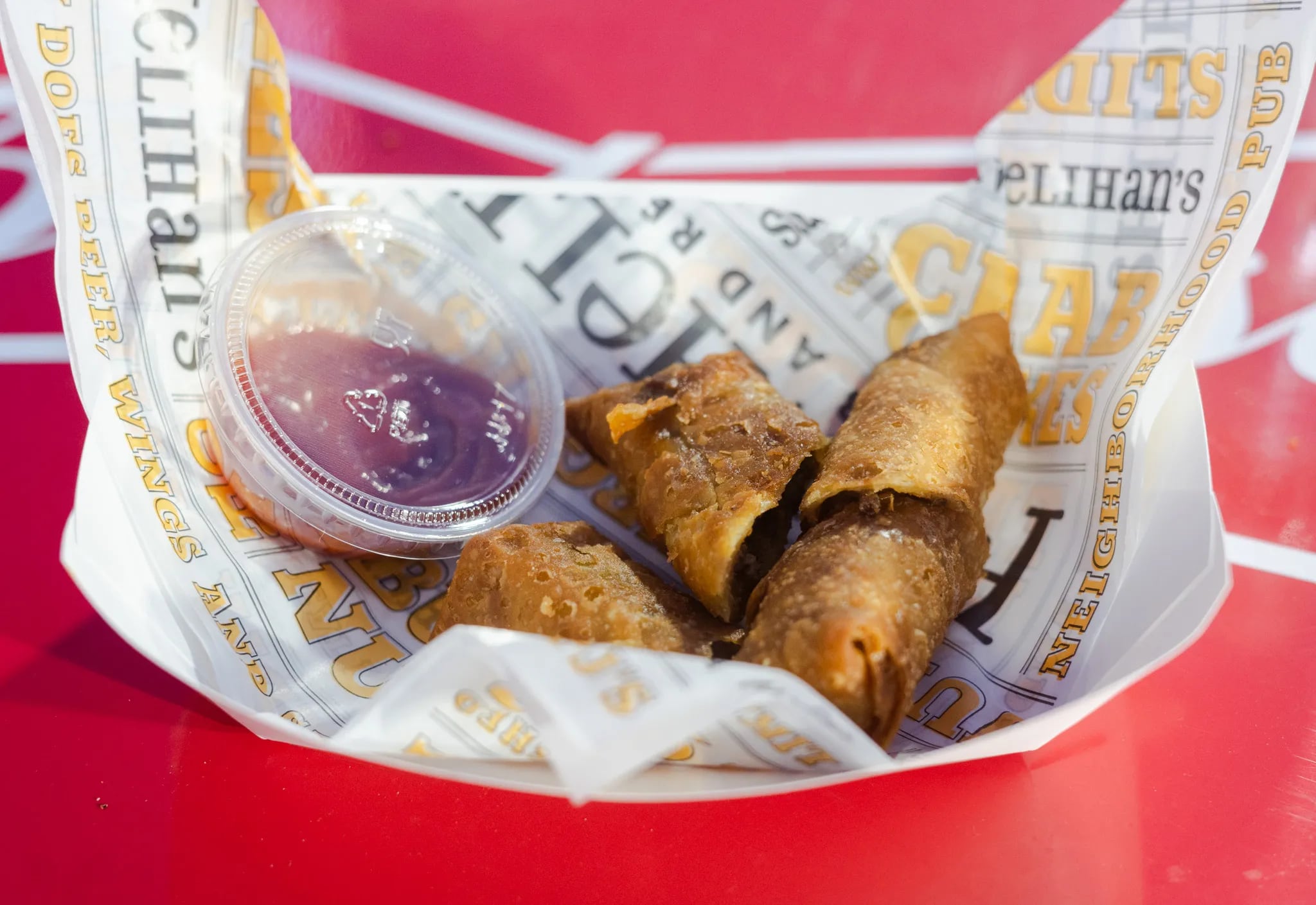 Cheesesteak egg rolls from P.J. Whelihan's at Citizens Bank Park.