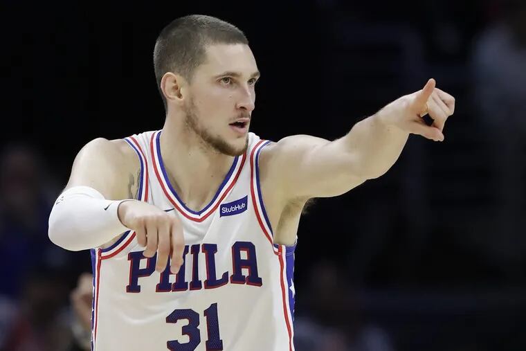 Sixers forward Mike Muscala might return to the floor Monday night.