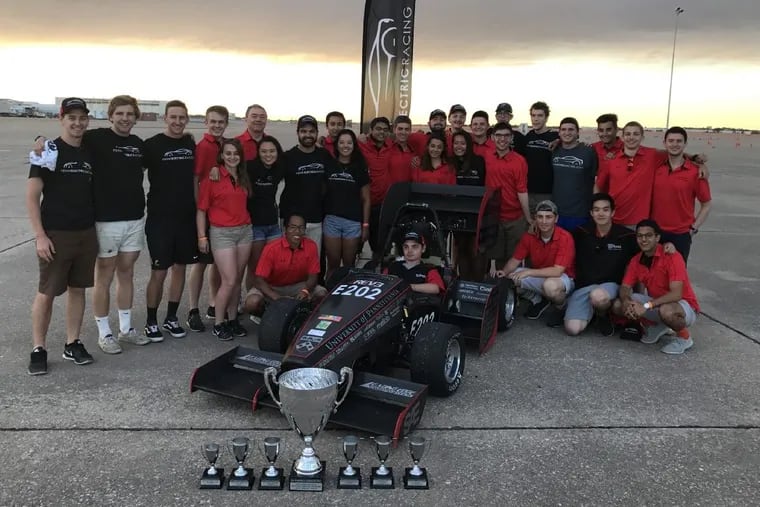 For the second time in three years, University of Pennsylvania engineering students won gold at the Formula SAE race car competition in June. This year’s car, the REV 3, goes from zero to 60 in a blazing 2.5 seconds.