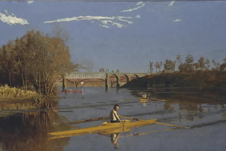 Thomas Eakins painting “Max Schmitt in a single scull”