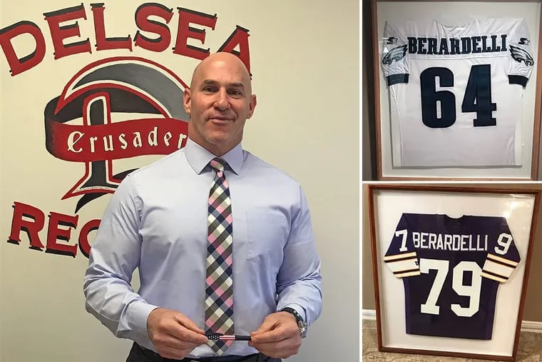 Delsea principal Paul Berardelli was on both the Eagles and Vikings practice squads. COURTESY OF PAUL BERARDELLI