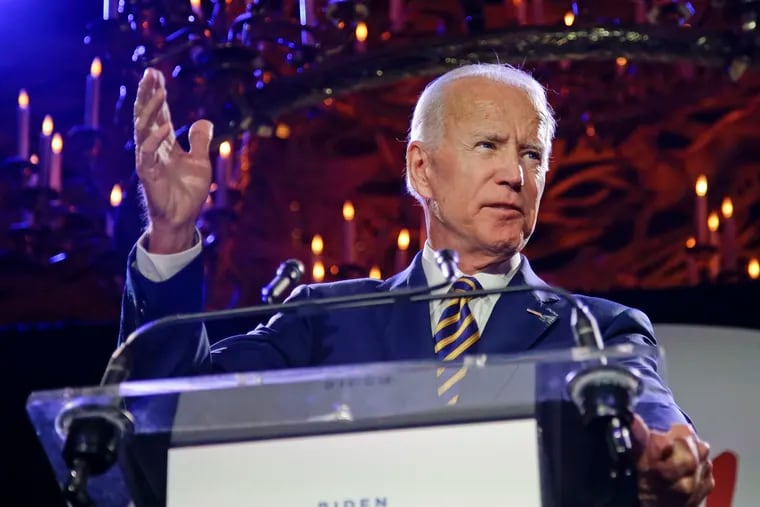 Former Vice President Joe Biden speaks at the Biden Courage Awards on March 26 in New York.