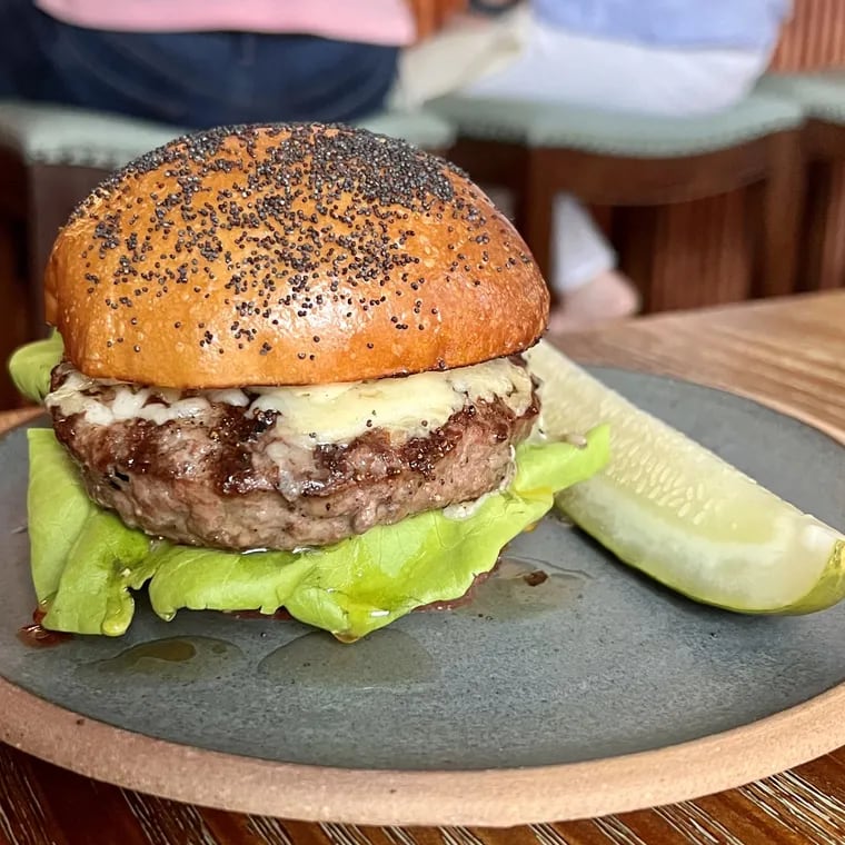 The dry-aged beef burger at Alice.
