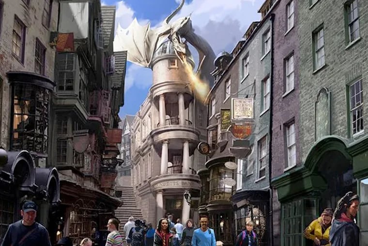 The Harry Potter and Escape from Gringotts ride is scheduled to open over the summer with a new Potter-themed area at Universal Studios Florida.