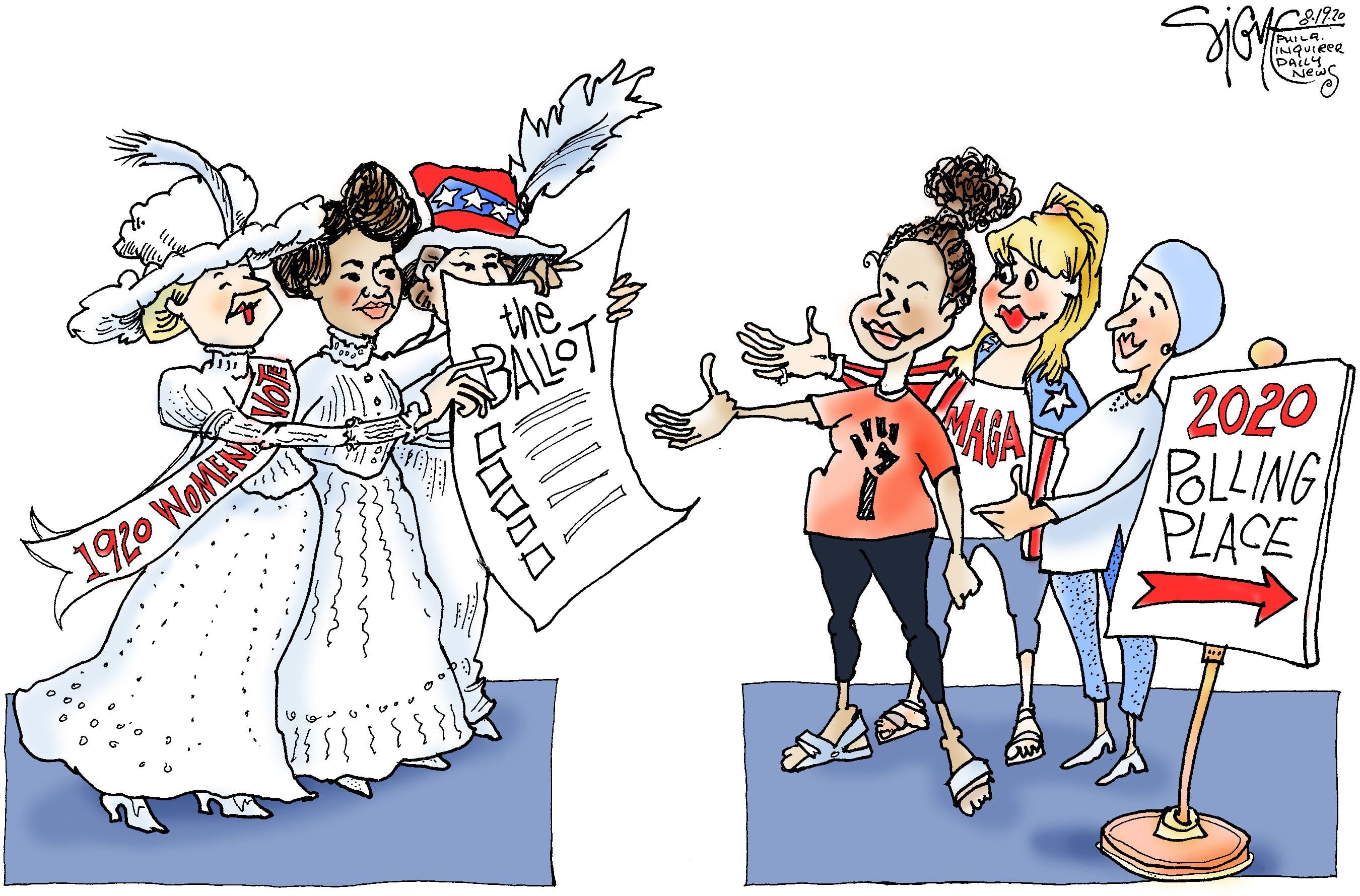 Political Cartoon: 100th anniversary of the 19th Amendment