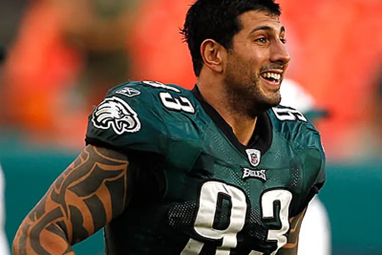 Starting defensive end Jason Babin will get another shot at setting a franchise record for single-season sacks. (Ron Cortes/Staff Photographer)