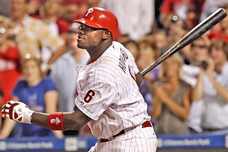 The Phillies have relied more on small ball than power with players like first baseman Ryan Howard out of the lineup. (Steven M. Falk / Staff Photographer)