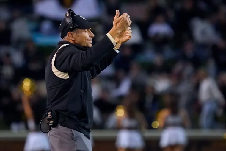 Army coach Jeff Monken directs his team against Wake Forest on Oct. 8 in Winston-Salem, N.C.